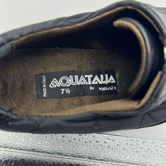 Aquatalia Shoes Size 7.5 Bootie Quilted Slip On Black - Picture 11 of 15